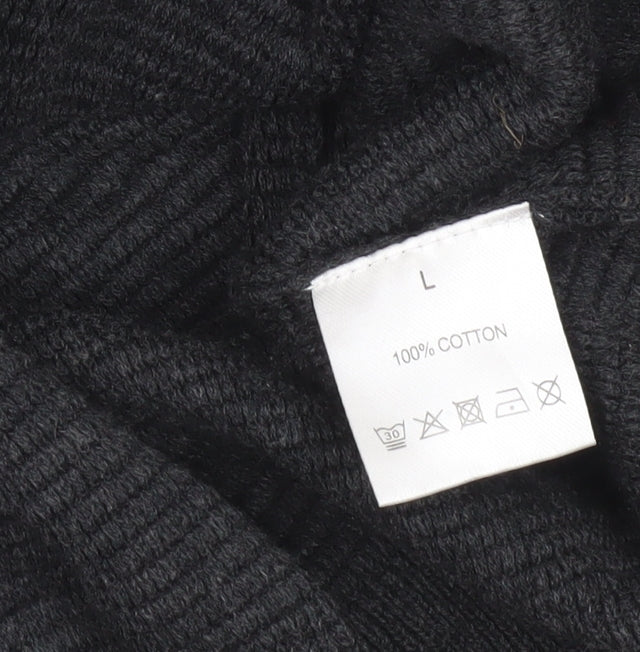 Linea Men's Grey Cotton Crew Neck Pullover Jumper L