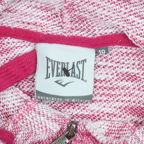 Everlast Womens Pink Full Zip Hoodie Size 10 Polyester Sportswear
