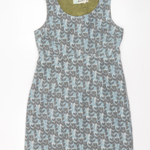 Seasalt Women's Blue Wool Blend Sleeveless Shift Dress Size 12