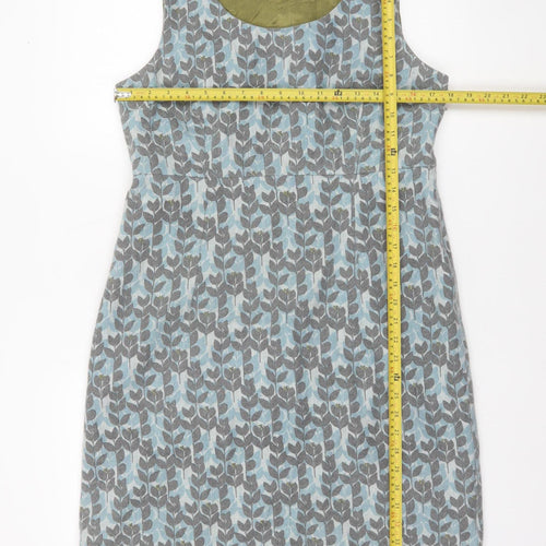 Seasalt Women's Blue Wool Blend Sleeveless Shift Dress Size 12