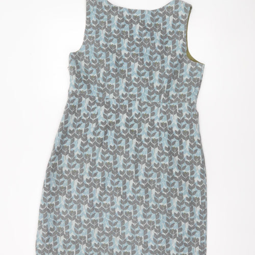 Seasalt Women's Blue Wool Blend Sleeveless Shift Dress Size 12