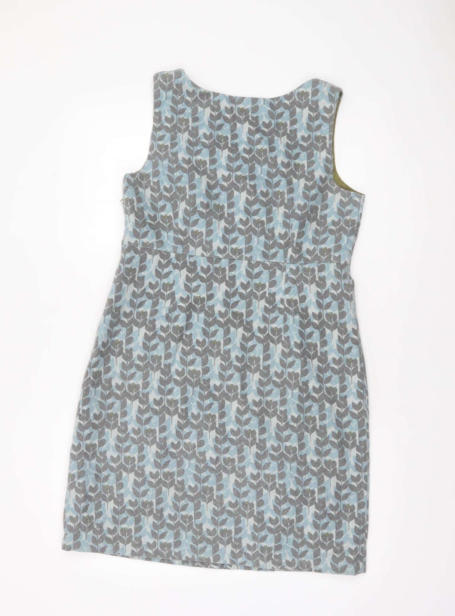 Seasalt Women's Blue Wool Blend Sleeveless Shift Dress Size 12