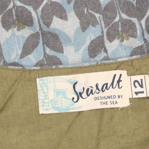 Seasalt Women's Blue Wool Blend Sleeveless Shift Dress Size 12
