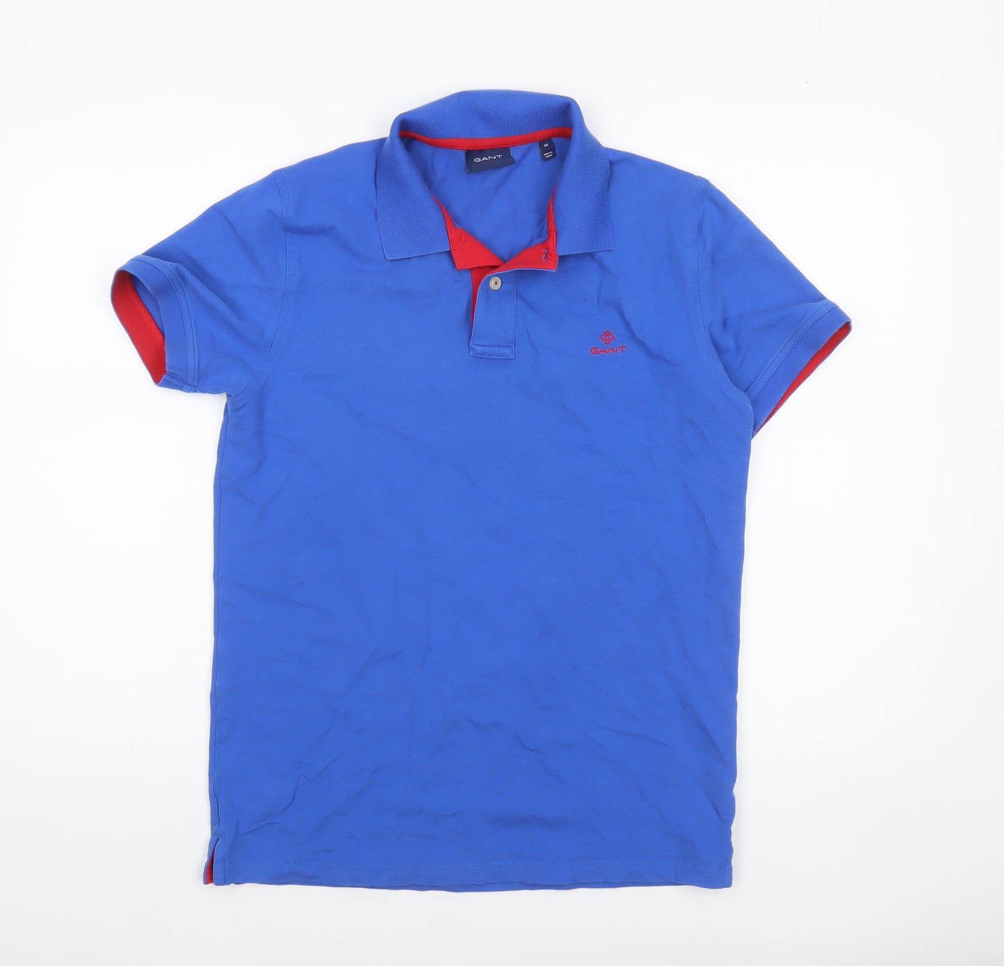 GANT Men's Blue Regular Fit Cotton Stretch Polo Shirt Size M