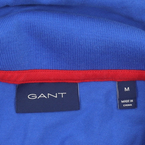 GANT Men's Blue Regular Fit Cotton Stretch Polo Shirt Size M