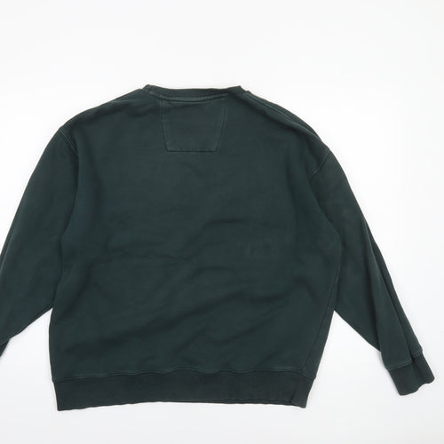 F&F Men's Green Oakland Graphic Sweatshirt Size L Pullover Crew Neck