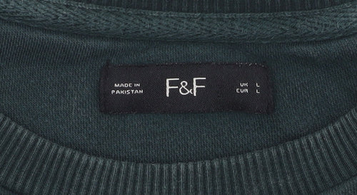 F&F Men's Green Oakland Graphic Sweatshirt Size L Pullover Crew Neck