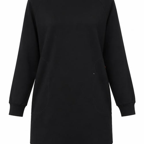 Kin Women’s Black Cotton Long Sleeve T-Shirt Dress XS