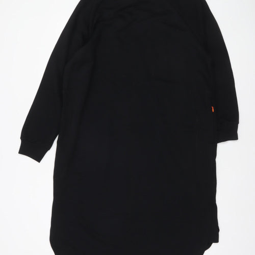 Kin Women’s Black Cotton Long Sleeve T-Shirt Dress XS