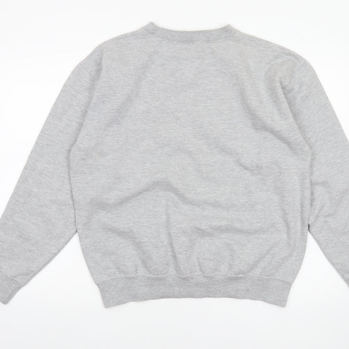 d&hclothinguk Men's Grey Meet The Vamps Graphic Pullover Sweatshirt L