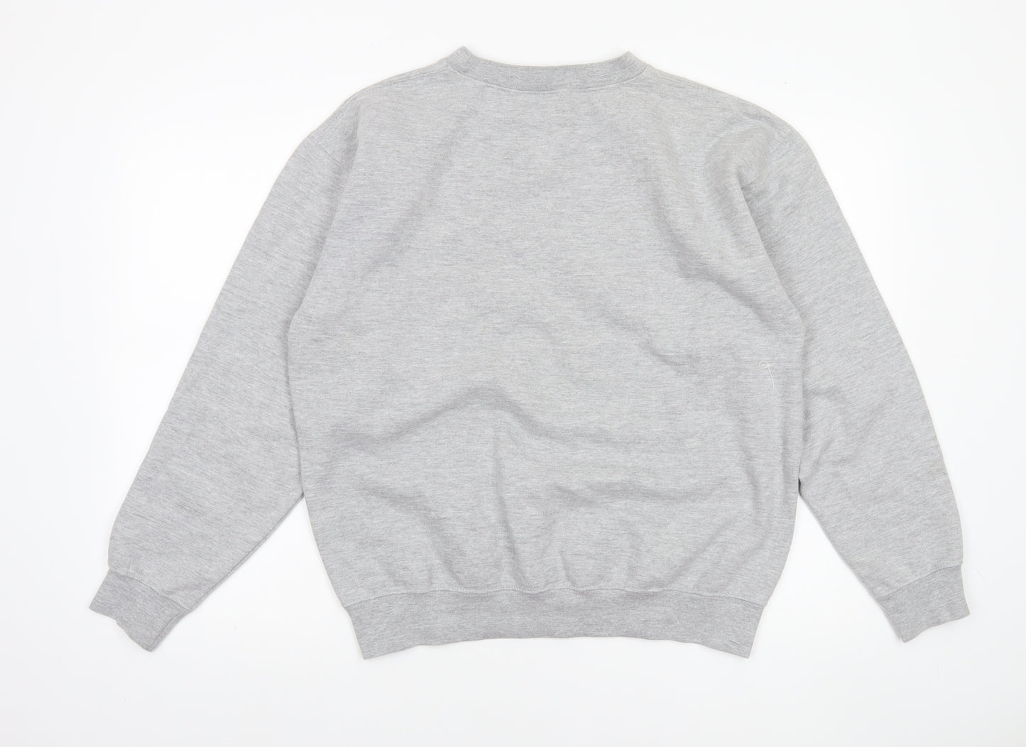 d&hclothinguk Men's Grey Meet The Vamps Graphic Pullover Sweatshirt L