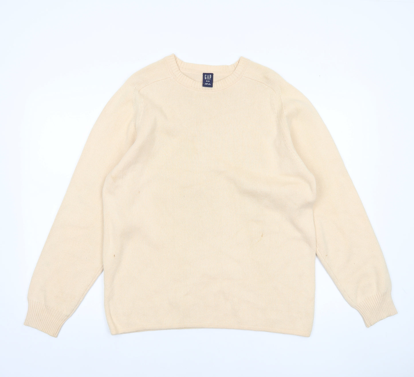 GAP Women’s Beige Cotton Crew Neck Long Sleeve Pullover Jumper M