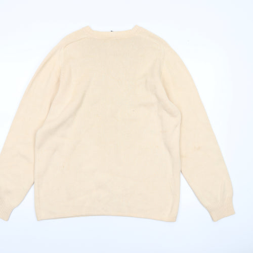 GAP Women’s Beige Cotton Crew Neck Long Sleeve Pullover Jumper M