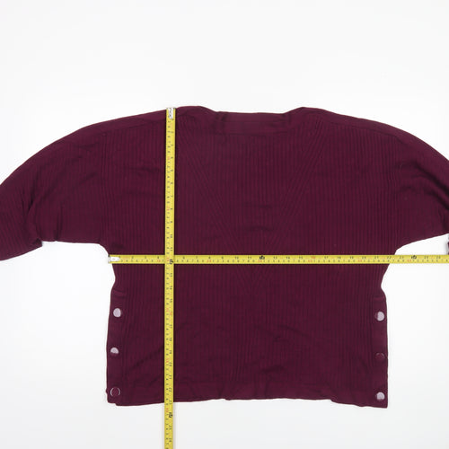 Marks and Spencer Women’s Purple XL Pullover Jumper with Button Accents