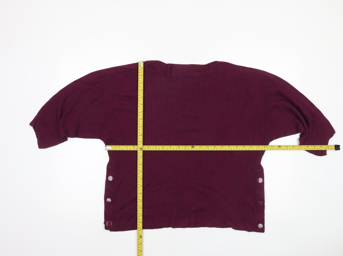 Marks and Spencer Women’s Purple XL Pullover Jumper with Button Accents