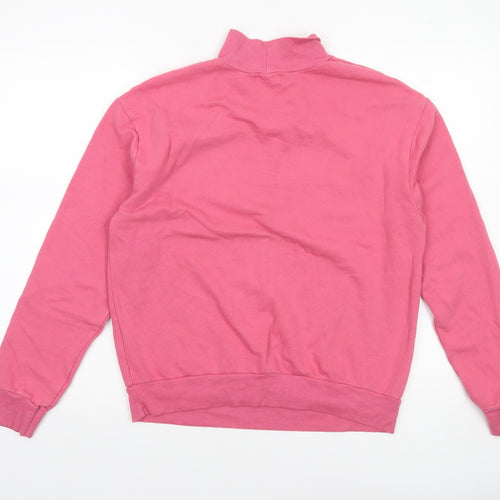 t.la Women Pink Medium Pullover Sweatshirt with Cut-Out Detail