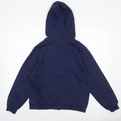 Nike Boys Navy Full Zip Hoodie XL 158-170cm Fleece Cotton Blend