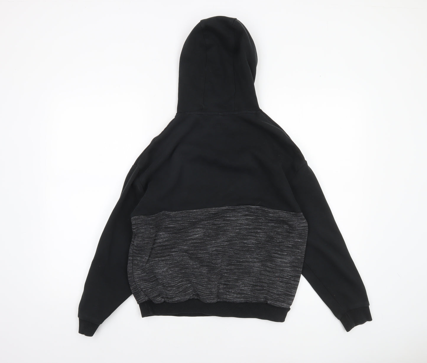 Marks and Spencer Boys Black Pullover Hoodie 12-13 Years Cotton Blend