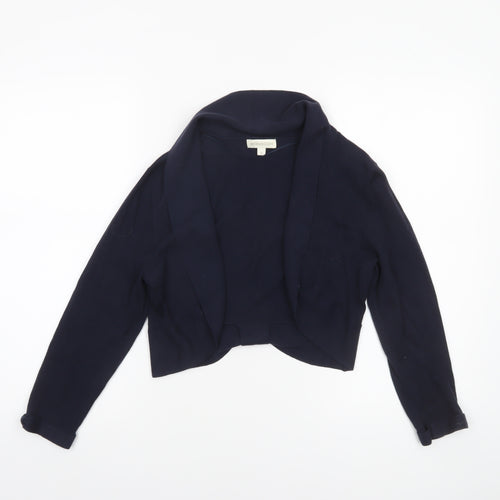 Monsoon Women Blue Small Knit Cardigan Long Sleeve Open Front