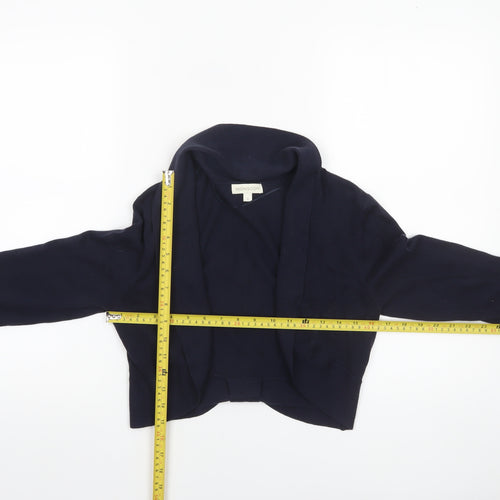 Monsoon Women Blue Small Knit Cardigan Long Sleeve Open Front
