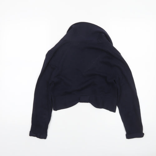 Monsoon Women Blue Small Knit Cardigan Long Sleeve Open Front