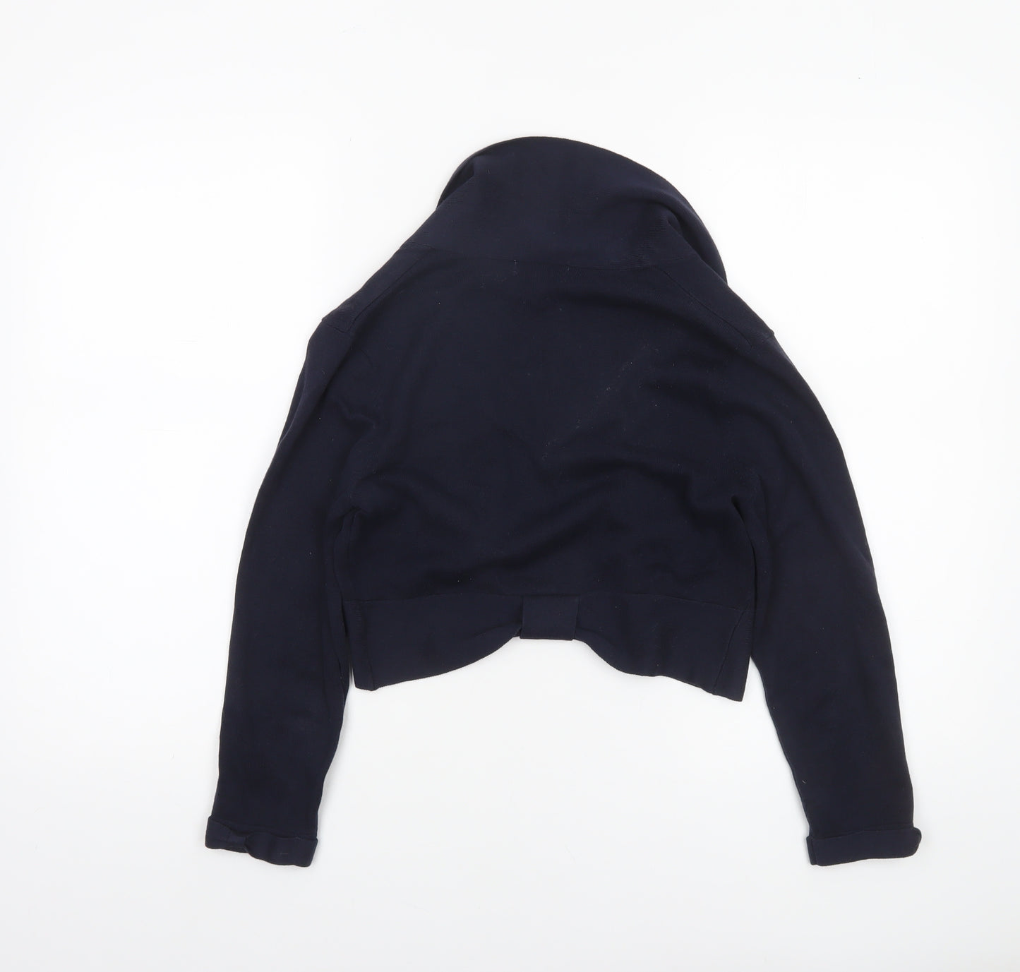 Monsoon Women Blue Small Knit Cardigan Long Sleeve Open Front