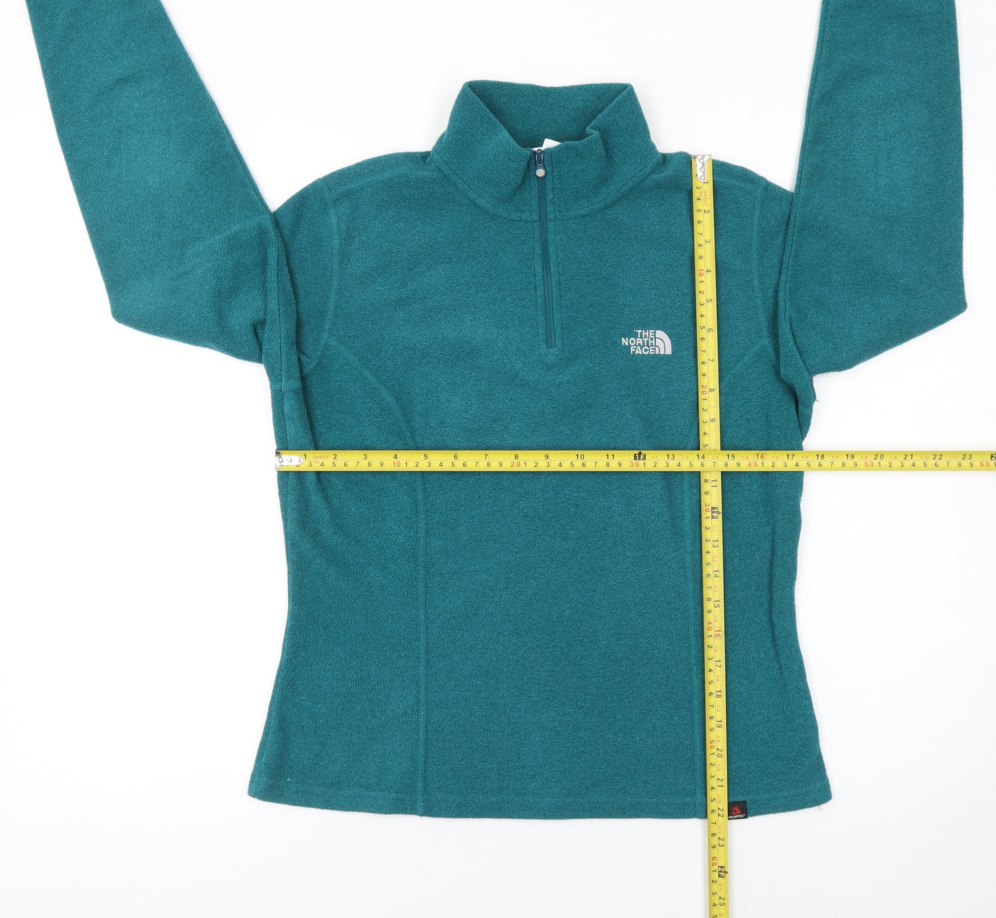 The North Face Women's Green 1/4 Zip Fleece Pullover Sweatshirt Size S