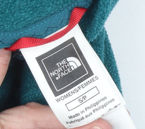The North Face Women's Green 1/4 Zip Fleece Pullover Sweatshirt Size S