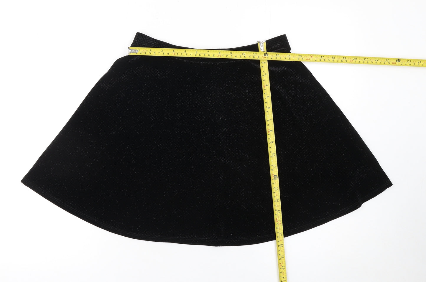 George Womens Black Velvet A-Line Short Skirt Size 10