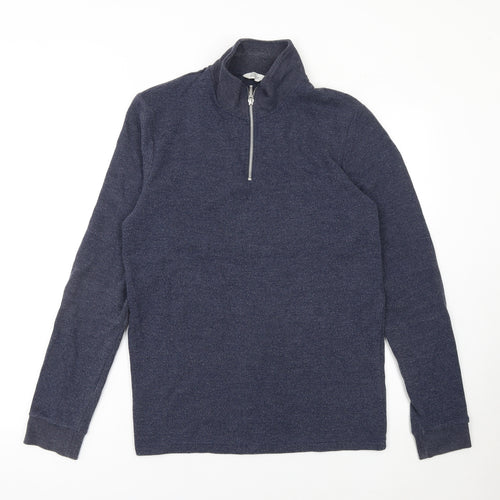 Next Men’s Blue 1/4 Zip High Neck Knit Sweatshirt Size S