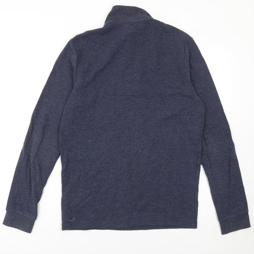 Next Men’s Blue 1/4 Zip High Neck Knit Sweatshirt Size S
