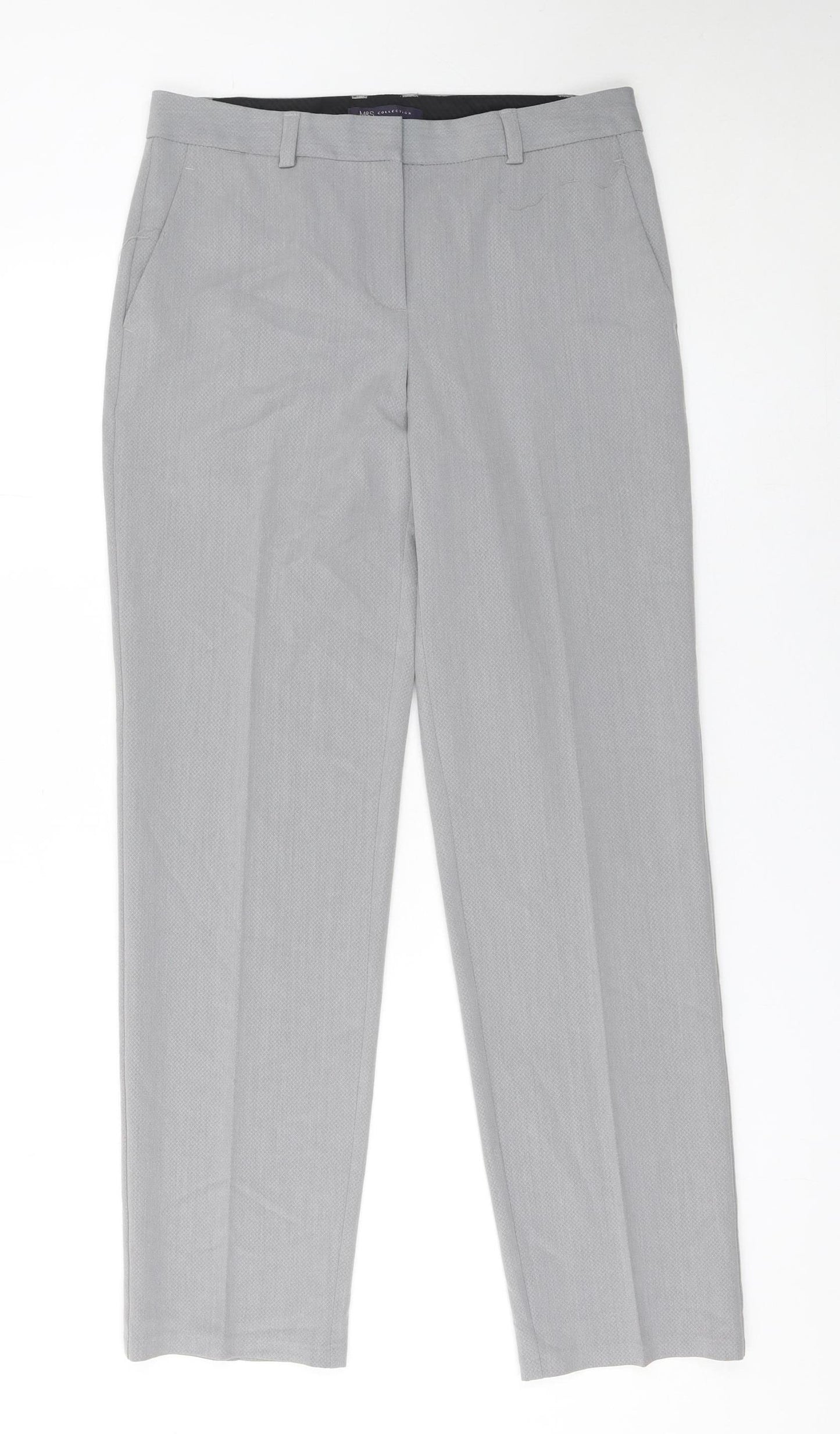 Marks and Spencer Womens Grey Straight Leg Dress Pants Size 10