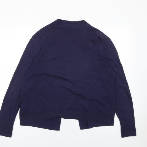 GAP Women Blue Cotton Cardigan M Long Sleeve Lightweight Knit