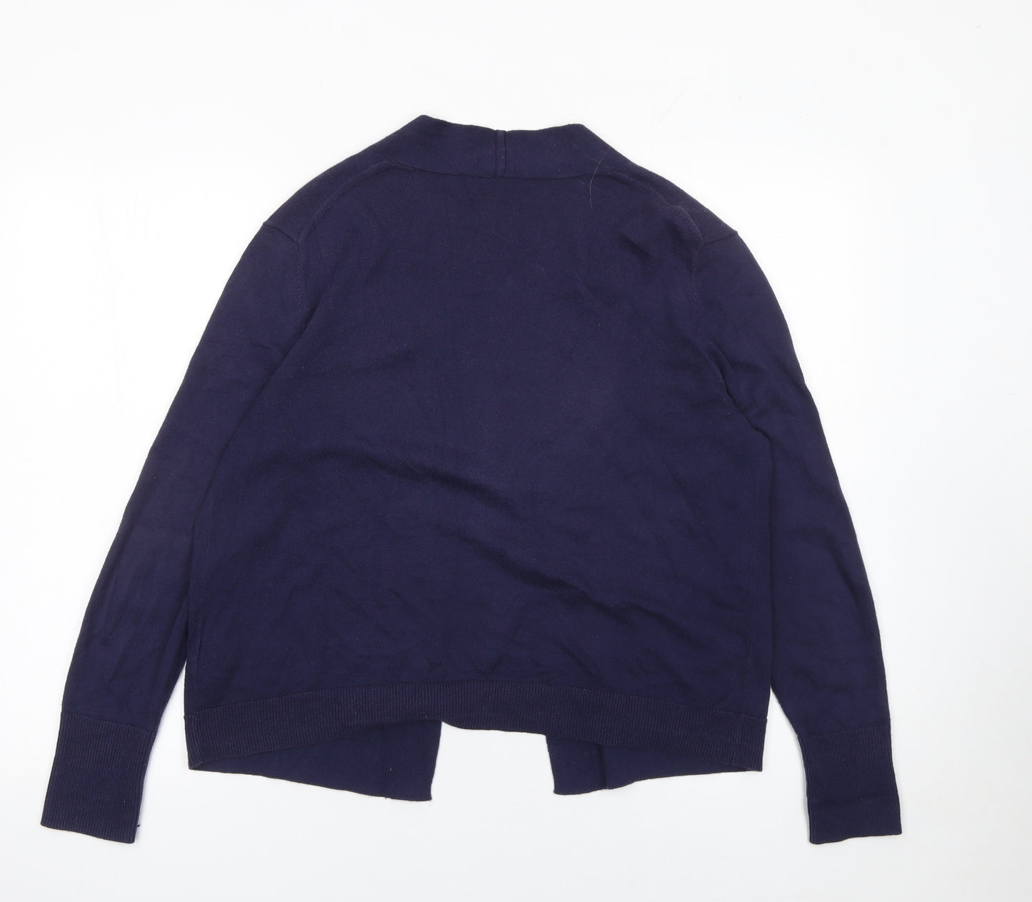 GAP Women Blue Cotton Cardigan M Long Sleeve Lightweight Knit