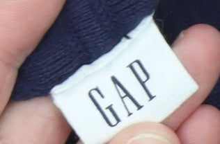 GAP Women Blue Cotton Cardigan M Long Sleeve Lightweight Knit