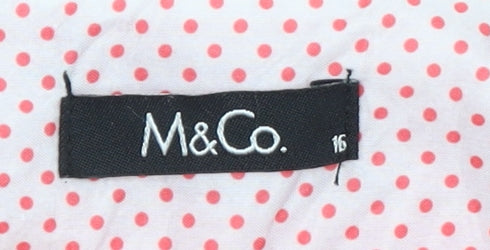 M&Co Women’s Pink Linen Blend Chino Trousers Size 16