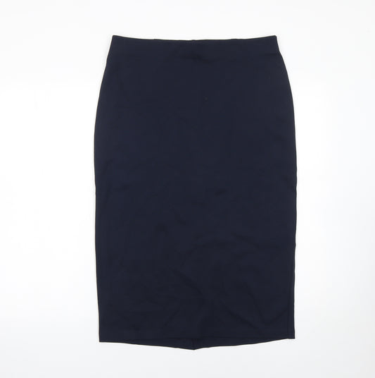 Marks and Spencer Women's Navy Blue Size 14 Pencil Midi Skirt