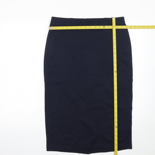 Marks and Spencer Women's Navy Blue Size 14 Pencil Midi Skirt