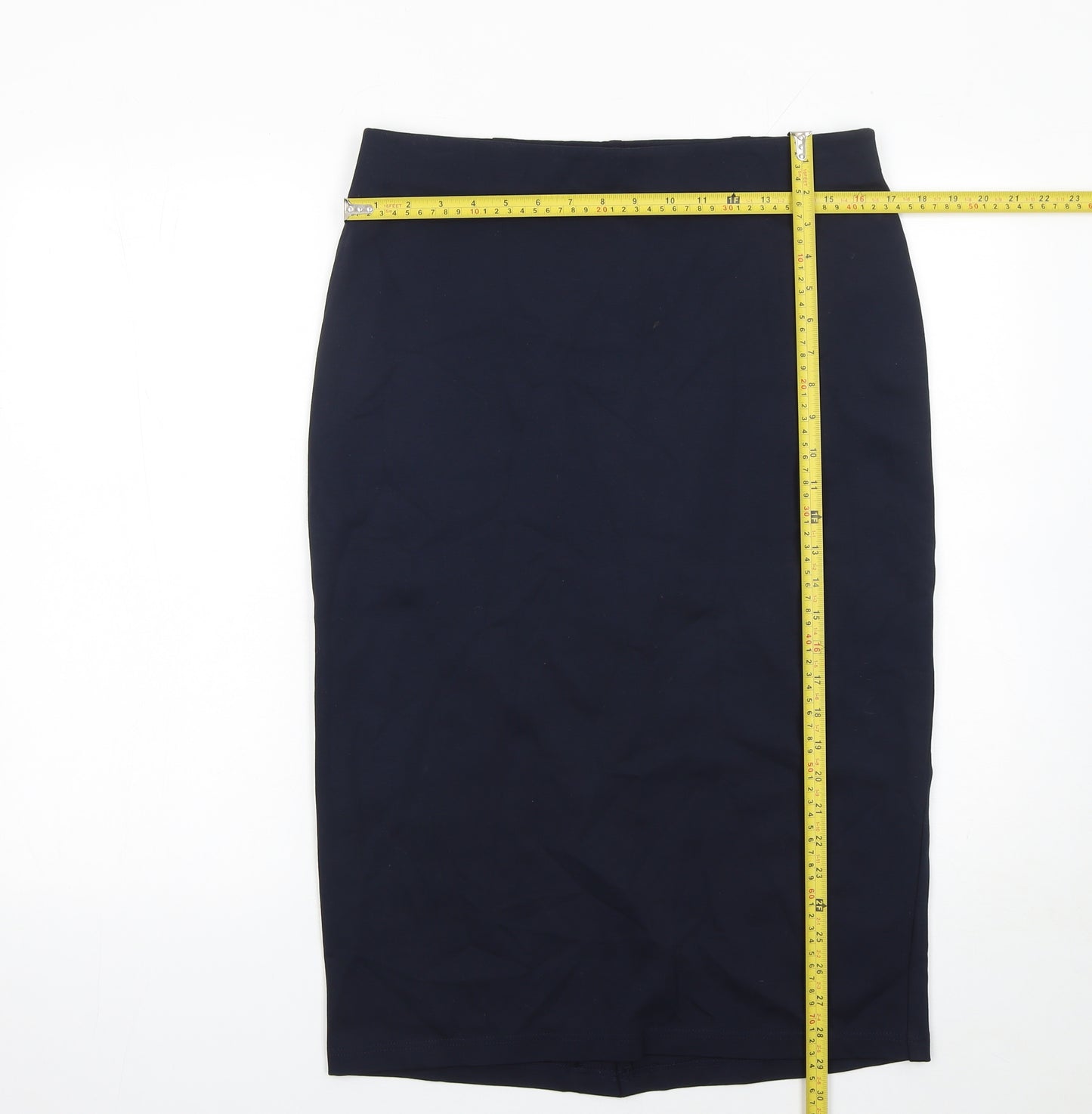 Marks and Spencer Women's Navy Blue Size 14 Pencil Midi Skirt