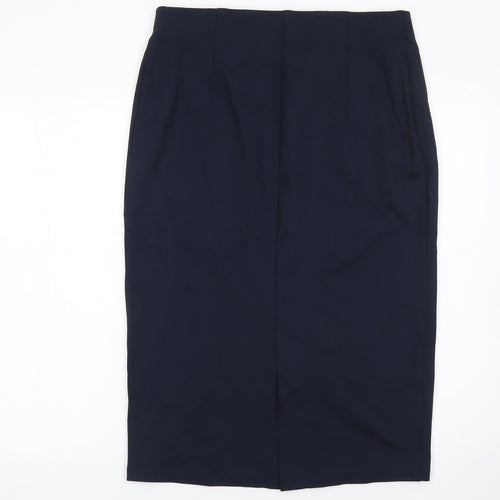 Marks and Spencer Women's Navy Blue Size 14 Pencil Midi Skirt