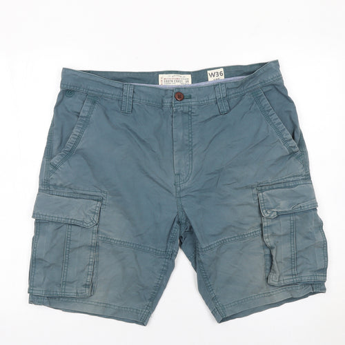 Fat Face Men's Blue Cargo Shorts W36 L Cotton Pockets Casual
