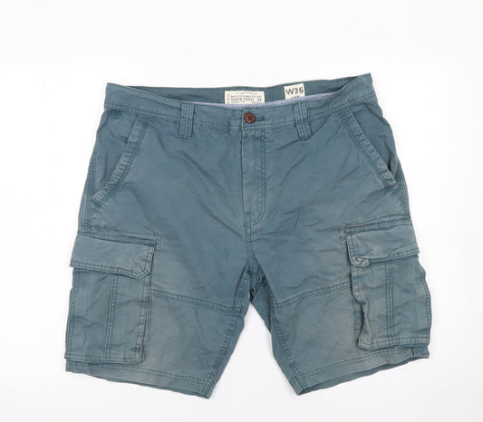 Fat Face Men's Blue Cargo Shorts W36 L Cotton Pockets Casual