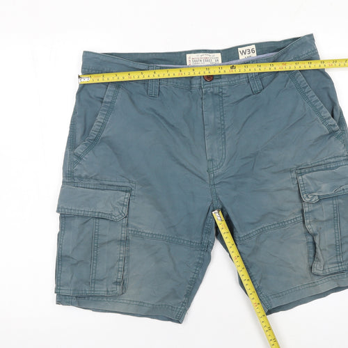 Fat Face Men's Blue Cargo Shorts W36 L Cotton Pockets Casual