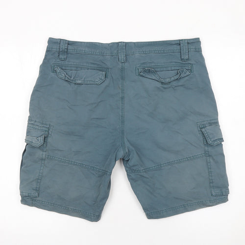 Fat Face Men's Blue Cargo Shorts W36 L Cotton Pockets Casual