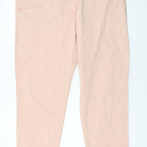 Marks and Spencer Womens Beige Chino Trousers Size 18 Regular