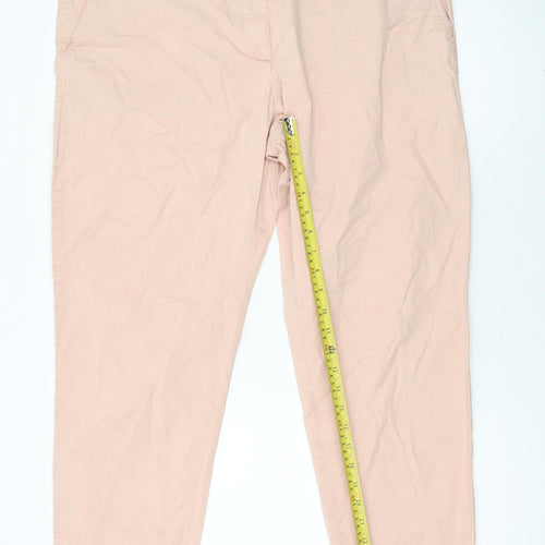 Marks and Spencer Womens Beige Chino Trousers Size 18 Regular