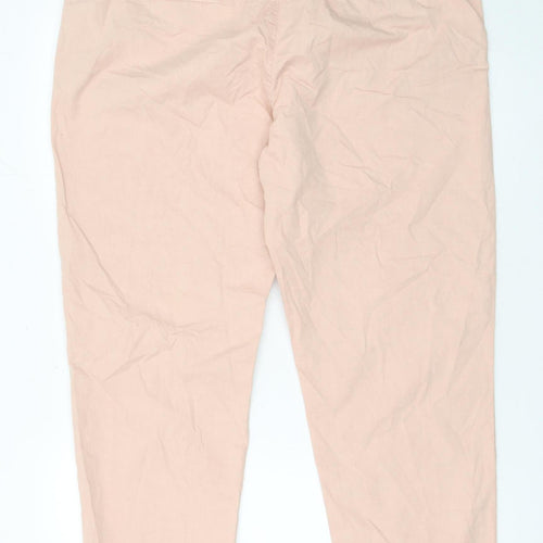 Marks and Spencer Womens Beige Chino Trousers Size 18 Regular