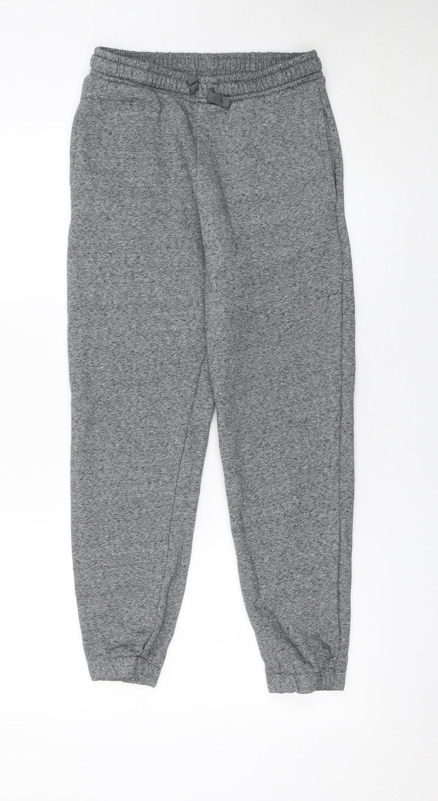 Marks and Spencer Boys Grey Jogger Trousers 11-12 Years Cotton Blend