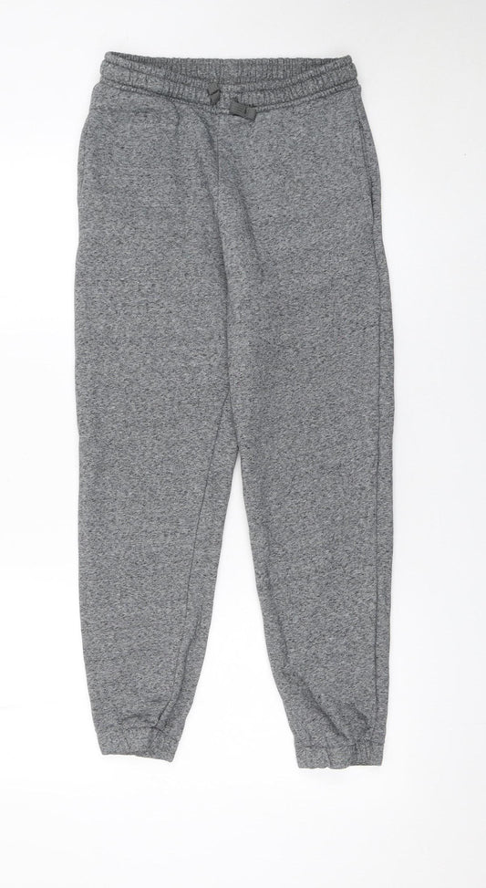 Marks and Spencer Boys Grey Jogger Trousers 11-12 Years Cotton Blend