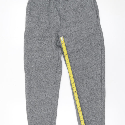 Marks and Spencer Boys Grey Jogger Trousers 11-12 Years Cotton Blend